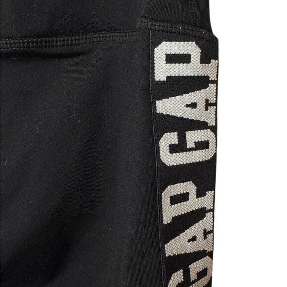 Gap Fit Women's Athletic Sporty Black & White Cropped Logo Leggings Sz S - Picture 6 of 8